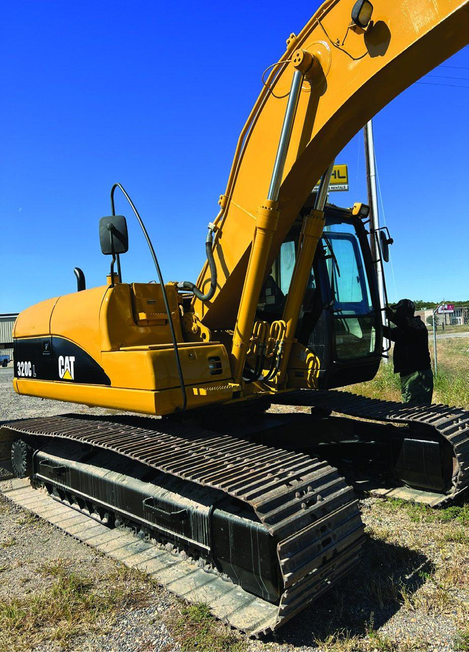 CAT 320C excavator in the equipment yard